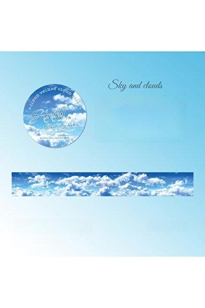 Choice5 A Journamm 50mm*2m Washi Material Masking Tape Sticker Sky Cloud Them...