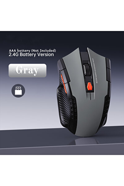 choice2 ماوس لاسلكي محمول رمادي اللون بتقنية 2.4 جيجاهرتز مع مستقبل USB، 6 أز...