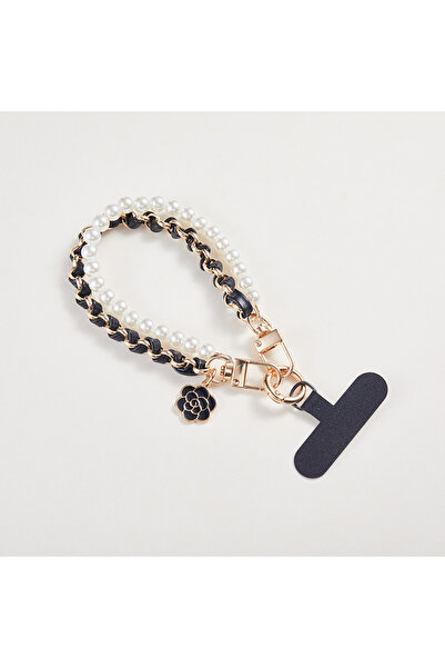 Choice3 Plastic black 1pc Pearl Mobile Phone Chain Hanging Rope Mobile Phone ...