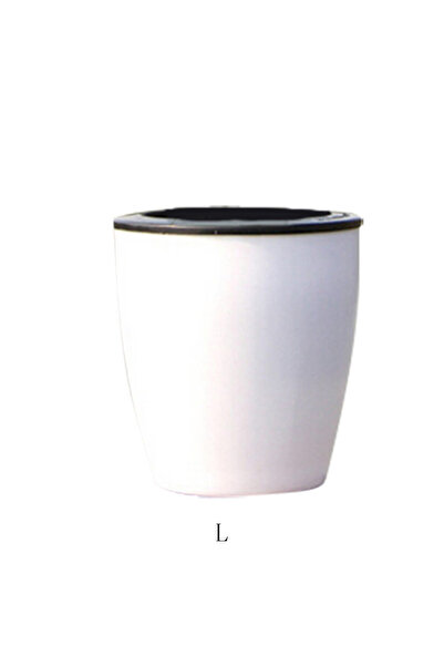 Choice1 13X13X14cm White Lazy Flower Pot Automatic Water-Absorbing Flowerpot ...