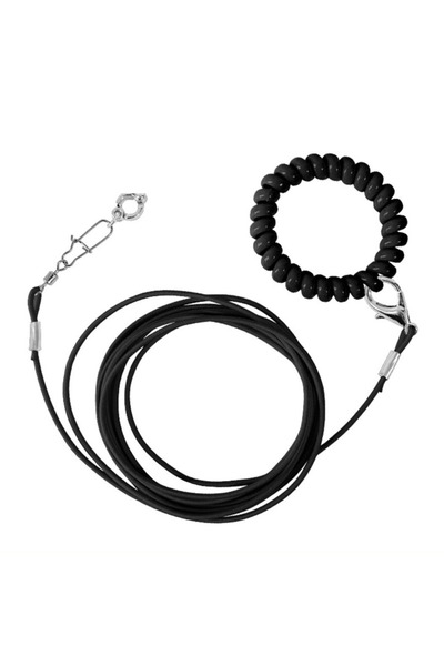 Choice8 Black-No.4 Elastic Parrot Traction Rope Metal Buckle Anti-flying Parr...