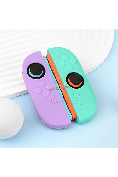 Choice7 Purple Green Colorful Silicone Protective Case for Switch 2 Gamepad A...
