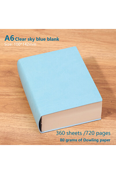 Choice1 A6 blue-720pages 720 page ultra thick blank inner page sketchbook PU ...