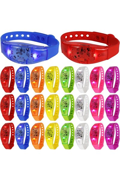 Choice4 24Pcs Mixed 24Pcs Music&Sound Activated Light Adjustable LED Bracelet...