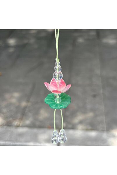 Choice1 Style3 Summer Fresh Lotus Beaded Car Rearview Ornament Pendant - Bohe...