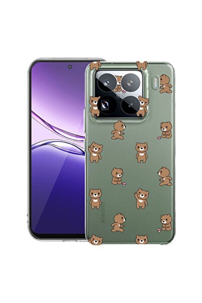 bestcase ¬Æ Husa Clear Slim Silicon Compatibila cu Xiaomi 15 Pro, Teddy Bear ...