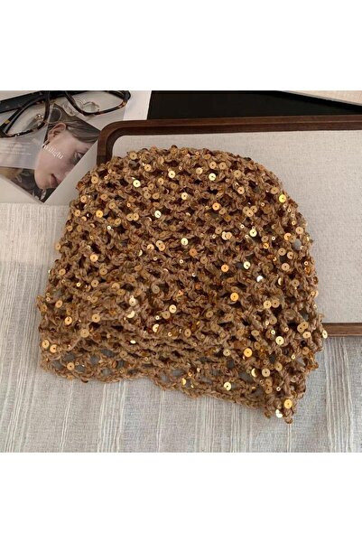 Choice Coffee New Ins Style Sequined Hollow Pullover Hats Women Summer And Au...