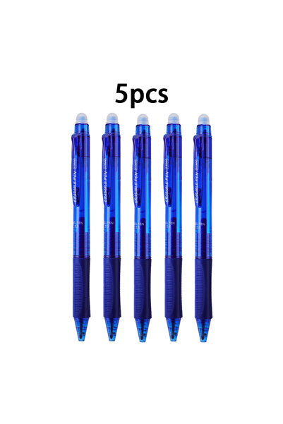 Choice6 5pcs blue pen 5pcs/set 0.5mm 6 Color Large Capacity Erasable Gel Pens...