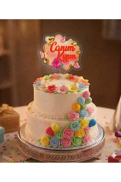 BEST PARTİ Dear Daughter Written Birthday Cake Top Plexiglass Lettering