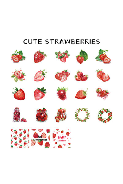 Choice 1 46 Pieces/box Of Fruit Strawberry Shaped Box Stickers Student Statio...