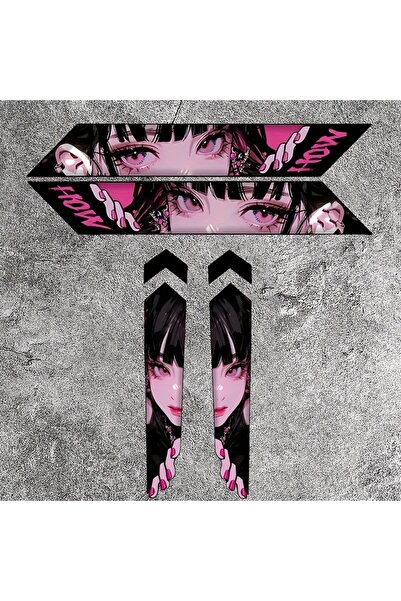 Choice1 ZXC-01 Motorcycle stickers 4-piece anime eye stickers, perfect for bi...