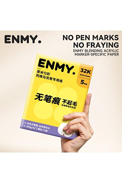 Choice3 32K 5pcs ENMY Cotton Fiber Watercolor Paper 300g/㎡ Acrylic Marker Pap...
