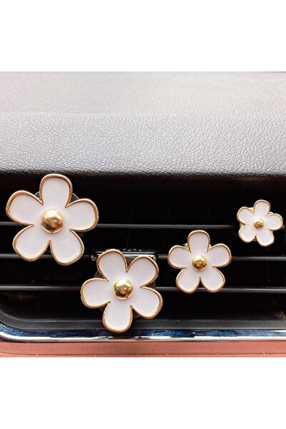 choice2 white Car Outlet Vent Perfume Clips Cute Flower Air Freshener Diffuse...