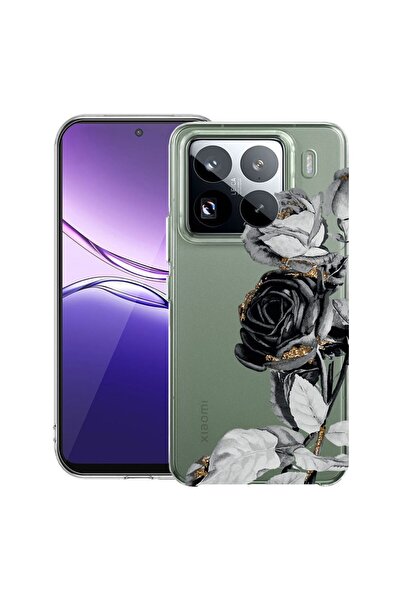 bestcase ¬Æ Husa Clear Slim Silicon Compatibila cu Xiaomi 15 Pro, Black Rose,...