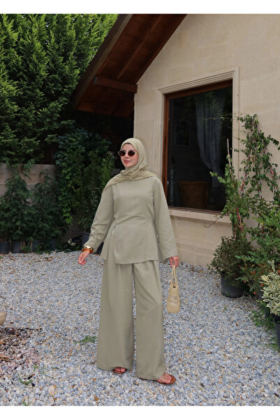 MODA AKSA 6043 PALAZZO Arabik TAKIM mint