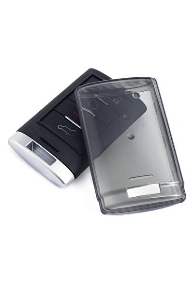Choice3 1x Key Case (Black) Slim Car Key Fob Case Cover Keychain For Cadillac...