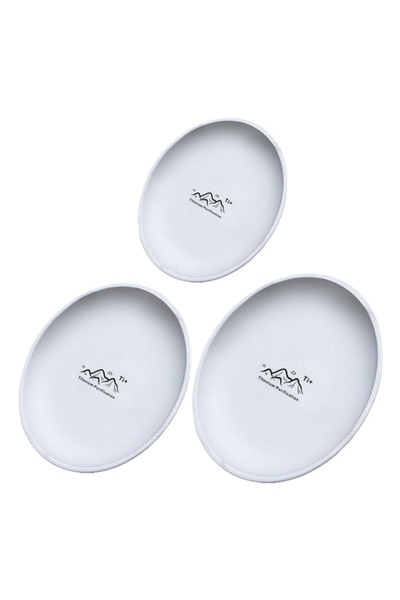 Choice1 3pcs Titanium Camping Plate Lightweight Camping Plate For Barbecue Ho...