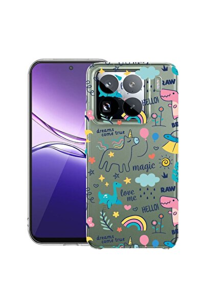 bestcase Прозрачен тънък силиконов калъф, съвместим с Xiaomi 15, Еднорог - Ме...
