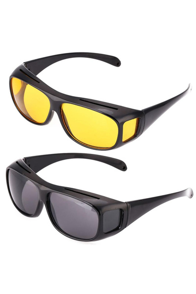 TodayShop Car Glasses Set Day/Night - For Driving in Fog and Sun Protection