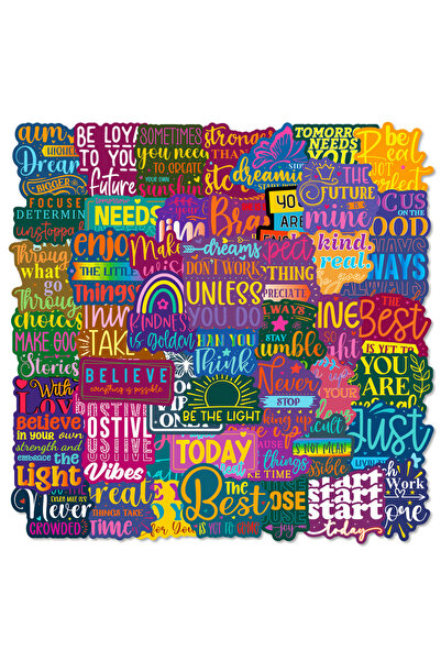 Choice 2892-50PCS 50PCS Inspirational Text Graffiti Stickers Colorful Healing...
