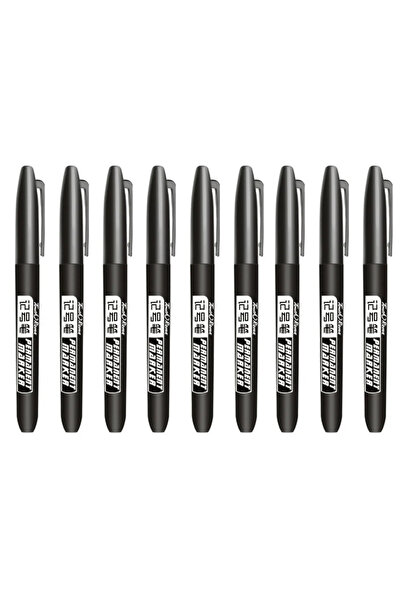 Choice1 9 Pcs Black Set 9 Pcs/Set Permanent Marker Pen Fine Point Waterproof ...
