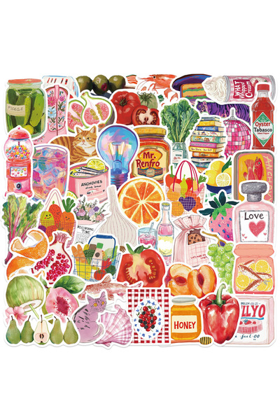 choice2 100PCS-AB 50/100PCS Mediterranean Aesthetic Style Graffiti Stickers D...