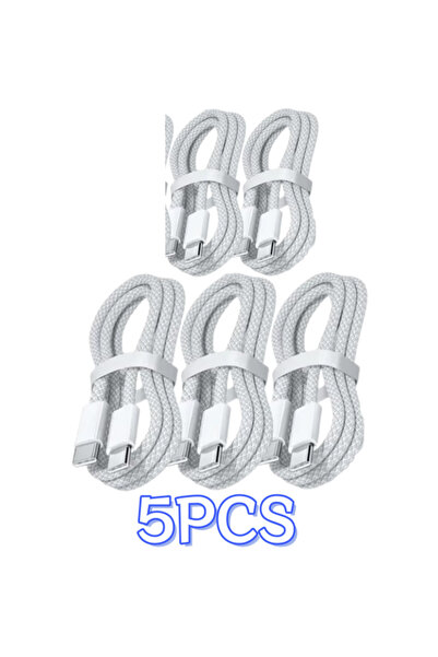 Choice 5 قطع كابل شحن سريع جداً USB-C إلى USB-C بطول 1 متر وقدرة 100 واط لهوا...