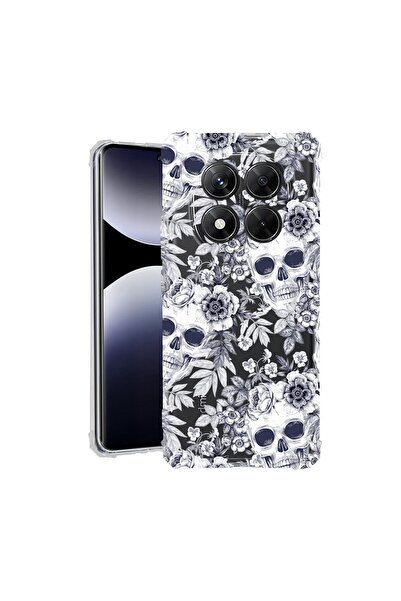 bestcase Husă pentru Xiaomi Redmi Note 15 5G cu design Craniu Alb-Negru, Anti...