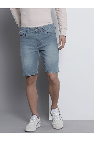 The Indian Garage Co By Styli Men Blue Slim Fit Ombre Denim Shorts