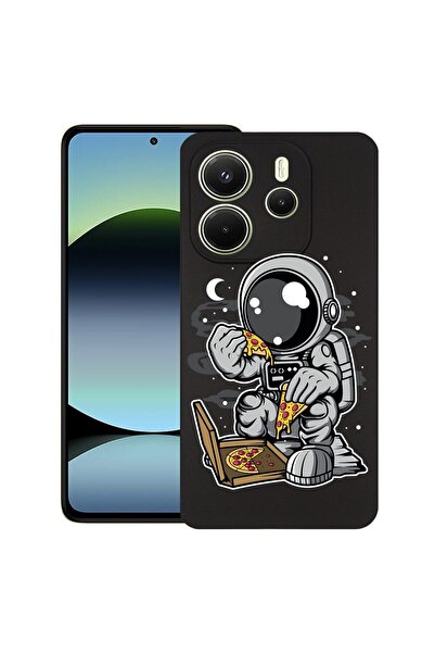 bestcase ¬Æ Husa pentru Xiaomi Redmi Note 14, Astronaut Pizza, Slim Silicon 0...