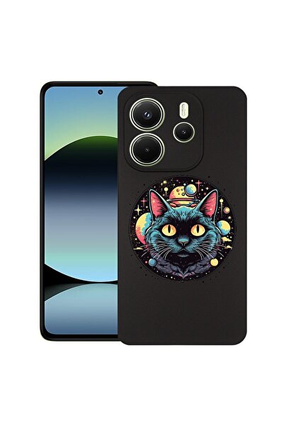 bestcase ¬Æ Husa pentru Xiaomi Redmi Note 14, Mystic Black Cat, Slim Silicon ...