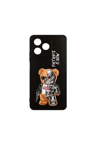 bestcase Husă pentru Xiaomi Redmi 13, Silicon subțire, Jumătate Robot Jumătat...