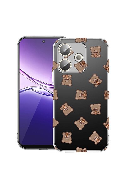bestcase Прозрачен силиконов калъф за OPPO A5 Pro 5G, с десен на плюшено мече...