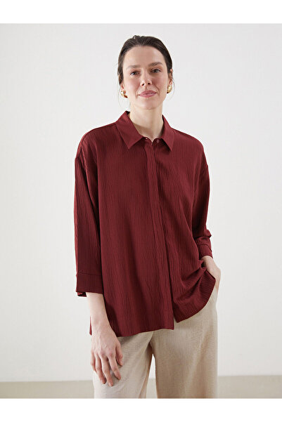LC Waikiki Nevavm Loose Fit Textured Women's Shirt with a Difference