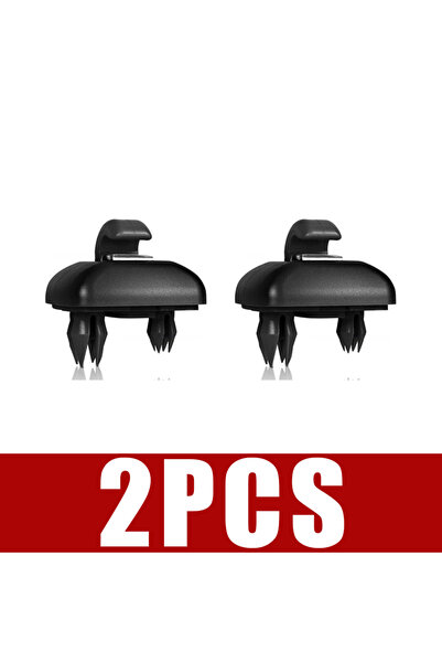 Choice1 Black 2PCS Car Sun Visor Clip Gray Interior Hanger Hook Clip Bracket ...