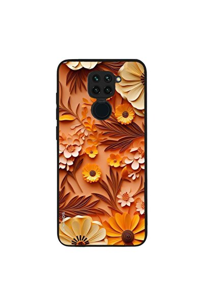 Sonique Θήκη 3D Flower Series για Xiaomi Redmi Note 9 Πορτοκαλί