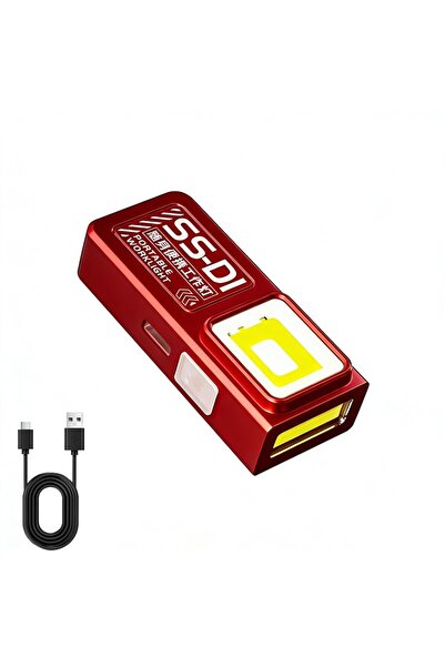 Choice red LED COB Flashlight Type C Rechargeable Portable Mini Torch Pocket ...