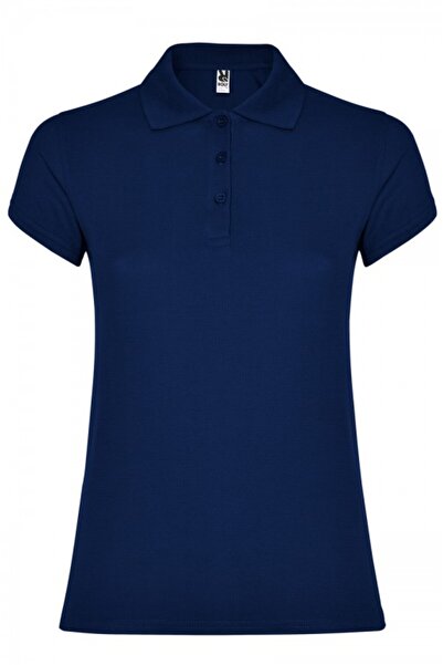 ROLY Women's polo shirt, 100% cotton, Star, navy blue