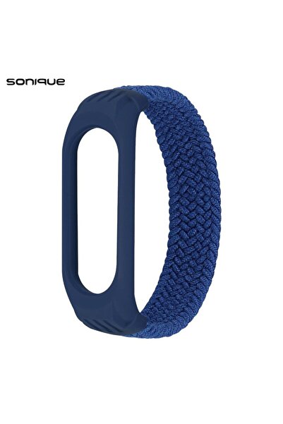 Sonique Λουράκι Braided για Xiaomi Mi Band 3/4/5/6 Μπλέ