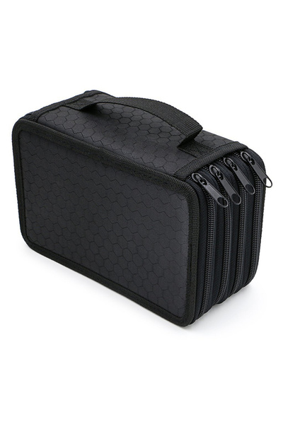 choice2 Black-A Four floors Pencil Case Large Capacity 72 holes Pencil Bag Wi...