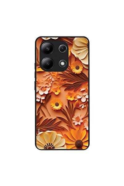Sonique Θήκη 3D Flower Series για Xiaomi Redmi Note 13 4G Πορτοκαλί