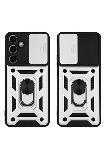 Sonique Θήκη Ring Armor CamPro για Samsung Galaxy A16 4G / Galaxy A16 5G Ασημί