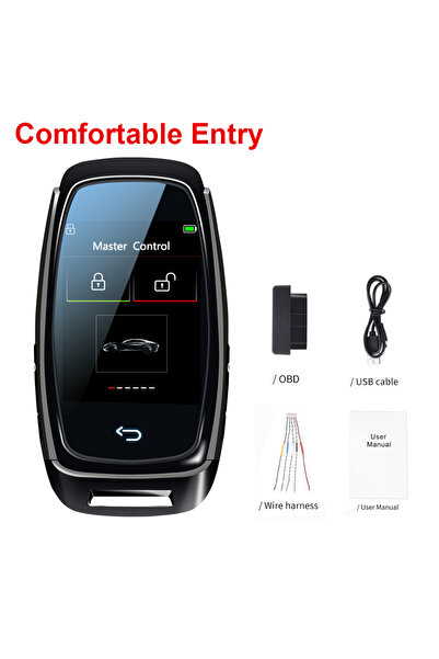 Choice1 مفتاح ذكي عالمي معدل CF920 أسود اللون مع شاشة LCD للدخول المريح والقف...