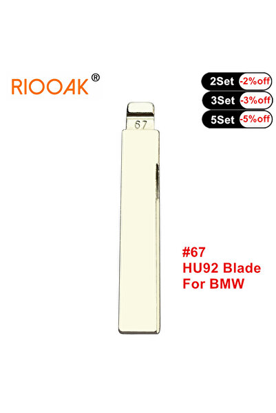 Choice 10pcs 10pcs Metal Uncut Flip KD Remote HU92 #67 Car Key Blade For BMW ...