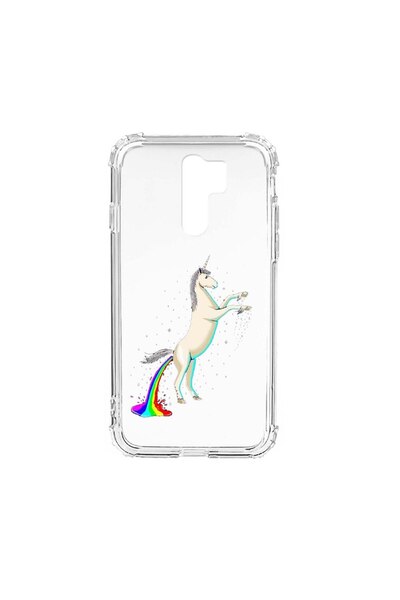 bestcase Husa Anti Shock Silicon Compatibila Cu Xiaomi Redmi 9, Unicorn Rainb...