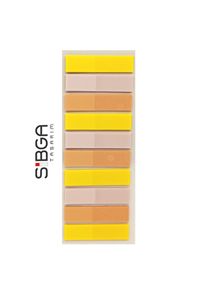 sibga tasarım Şeffaf Sarı Turuncu Postit Post-it Post it. Kitap Ayracı Ayraç ...