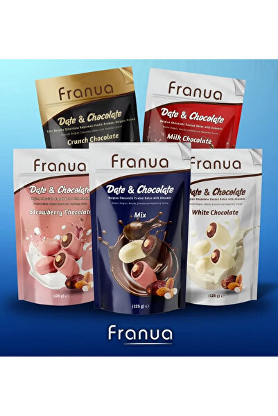 Franua Badem Dolgulu Belçika Çikolatalı Hurma 5'li Avantaj Paketi