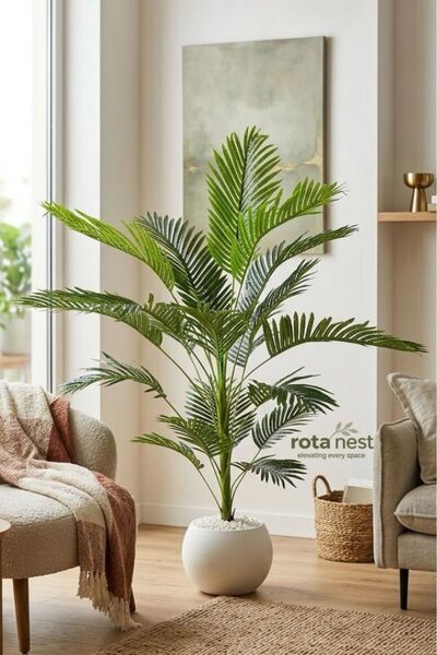 Rota Nest 21 Büyük Yapraklı 180cm Yapay Areka Yapay Ağaç - 30*40cm Küre Saksılı