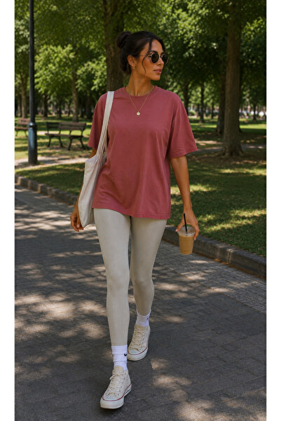 Get Crazy Women's Oversize Fit Crew Neck T-Shirt