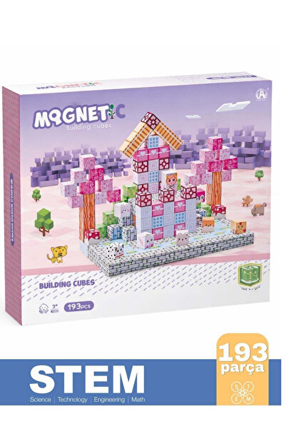 TOYFEST 193 Parça Manyetik Yapı Blokları Prenses Şato Seti STEM Eğitici Zeka ...